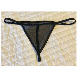 Exotic Dancer/Stripper Mesh Black G-string